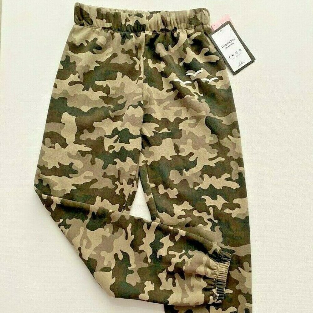 Lazypants Fleece Jogger Pant Camo Army Green